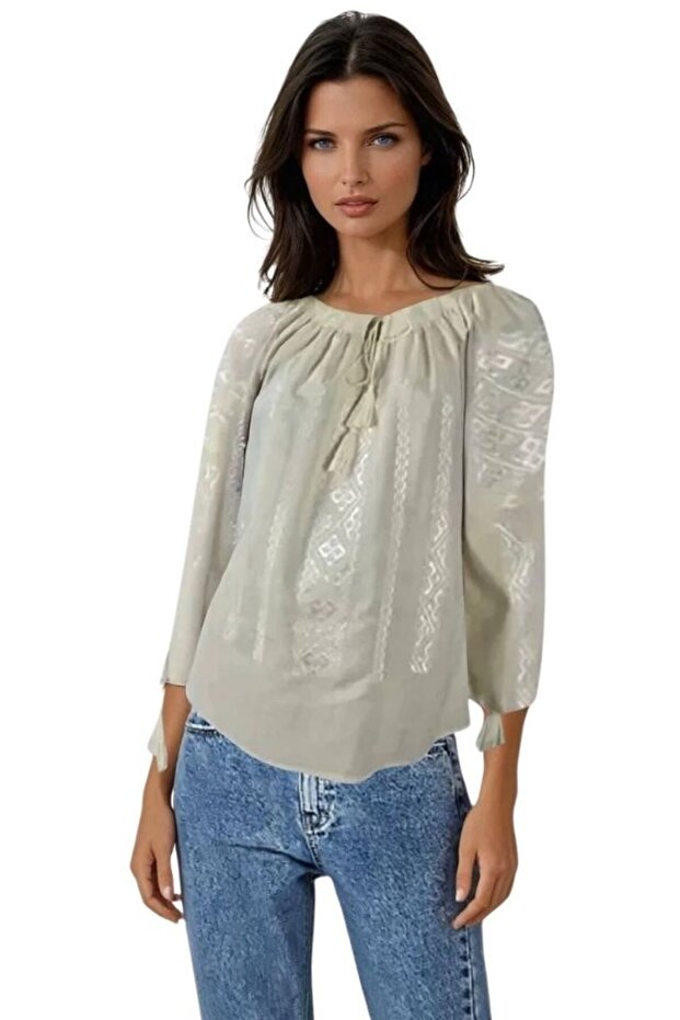 Blouse type B23, beige - 1