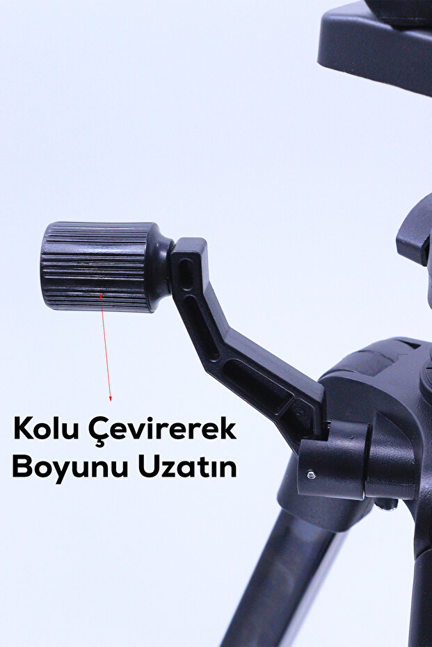 Bluetooth Kumandalı Ayarlanabilir Tripod Telefon Tutucu - 4