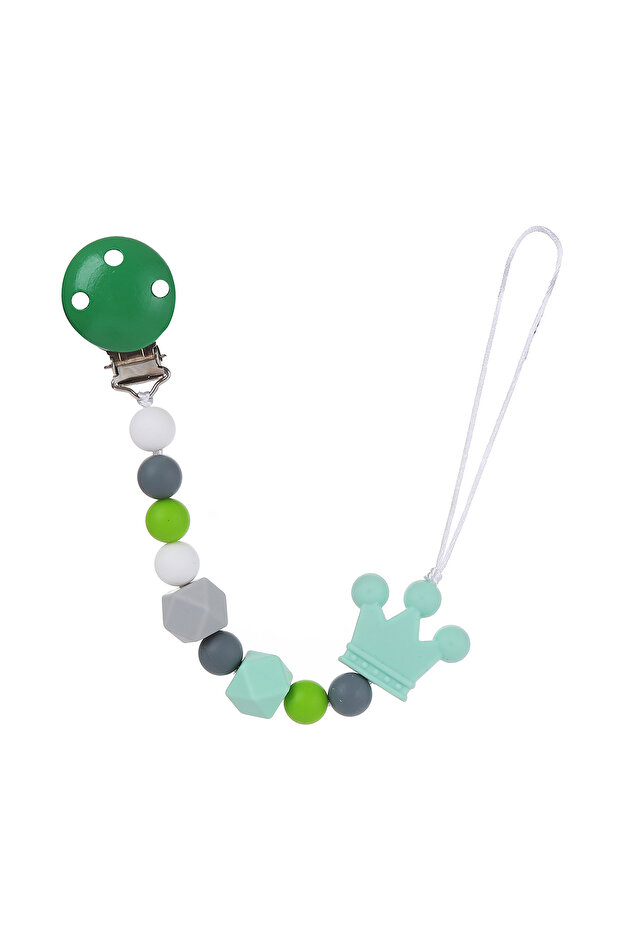 - Sania Multicolour Pacifier Clip - Green