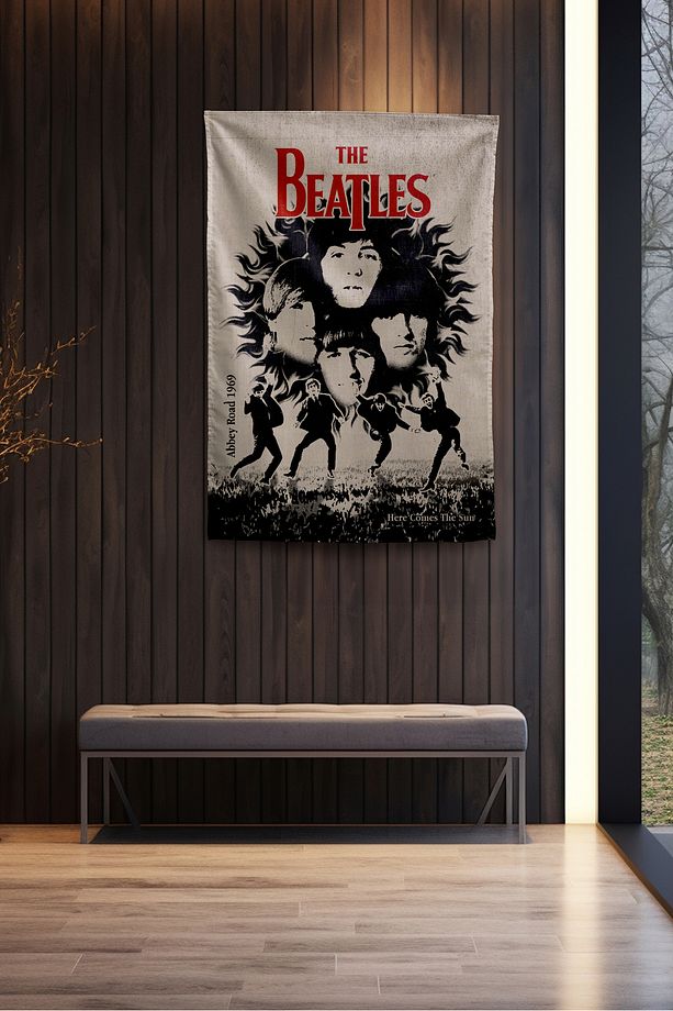 The Beatles Duvar Örtüsü Duvar Halısı Birinci Kalite Kumaş - 1