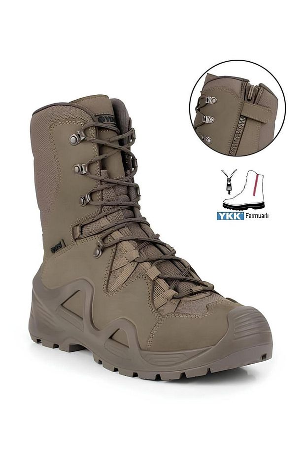 YDS ASTOR WITH ZIP FERMUARLI BOT -HAKİ - 1