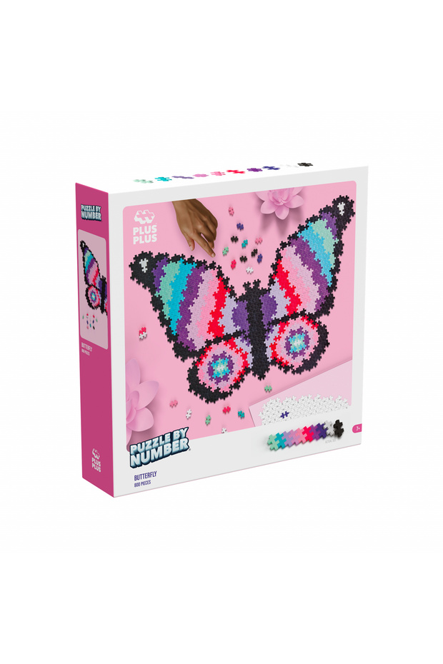 Puzzle pe numere Plus-Plus, 500 piese, Fluture - 1