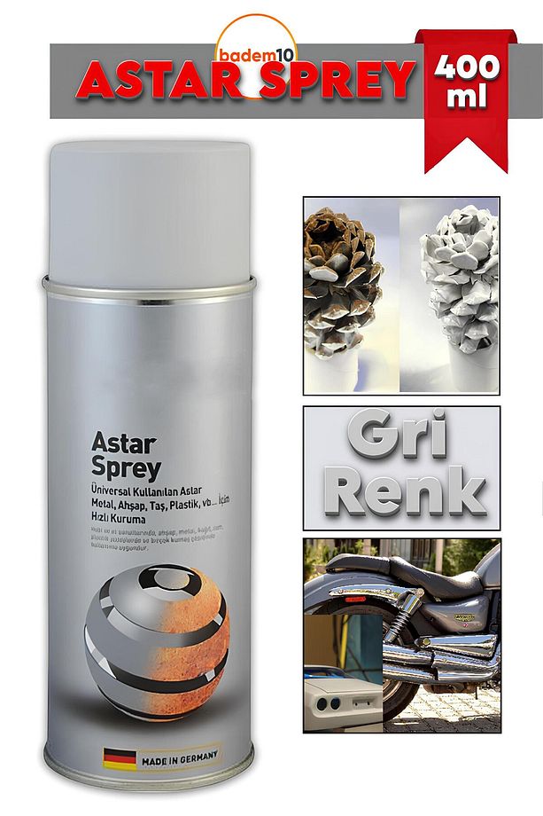 650°C Isıya Dayanıklı Astar Sprey Boya 400 ml Mat Gümüş Soba Egzoz Şömine Metal Yüzey Boyası - 1