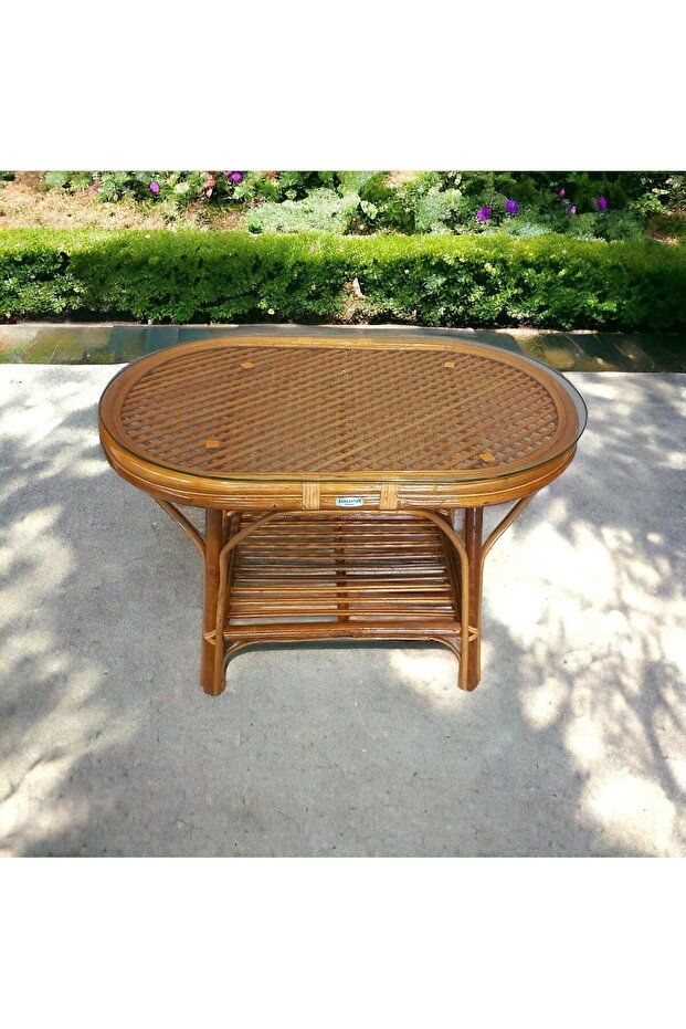 Bambu Oval Sehpa 70X120 cm (camsız) - 1