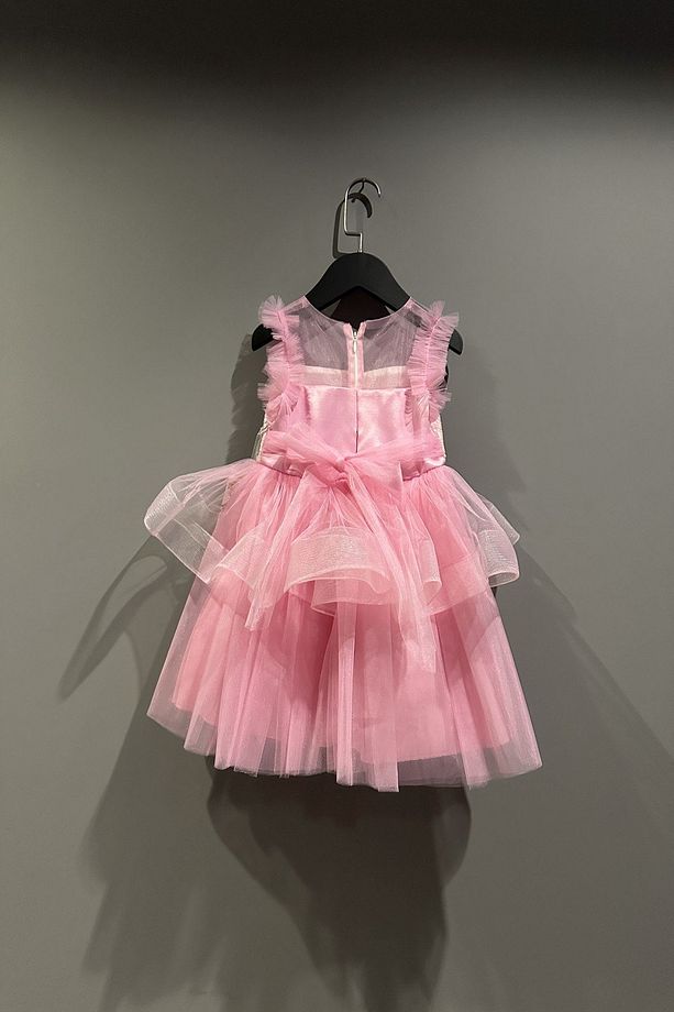 2-8 Yaş Isabelle Design Kız Çocuk Abiye-Pembe - 3