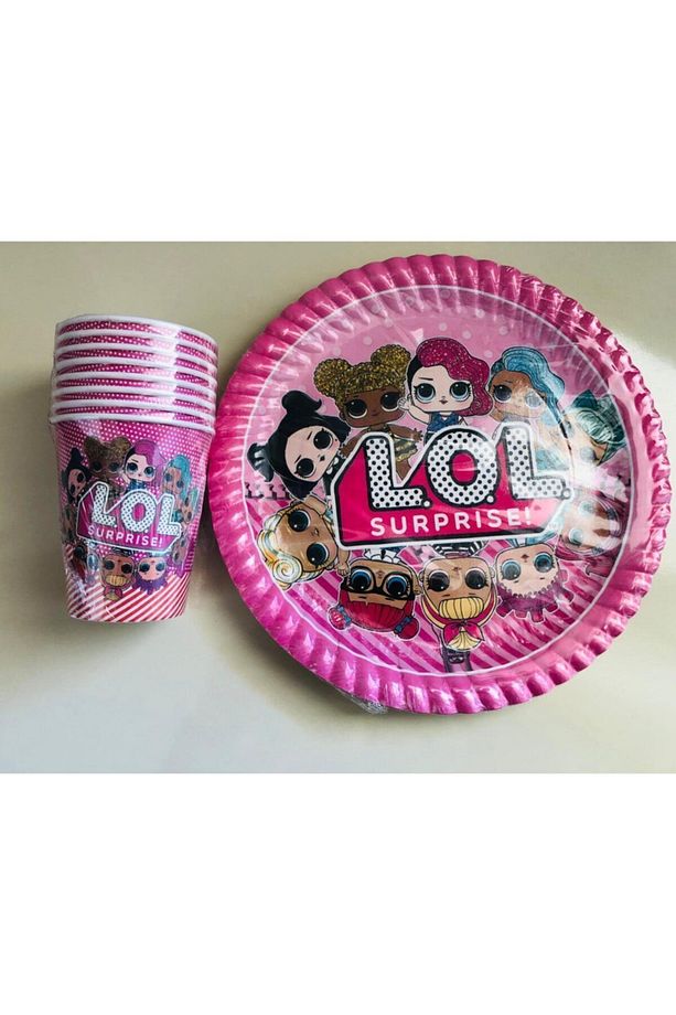 Kağıt Tabak ve Bardak Lol Bebek 8'li Paket - 2