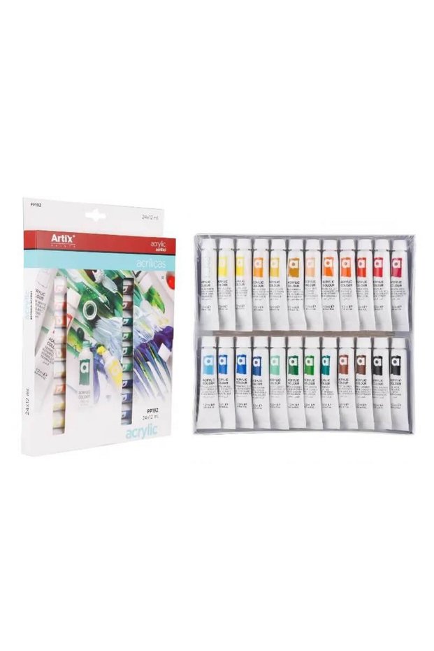 24 acrylic colors set