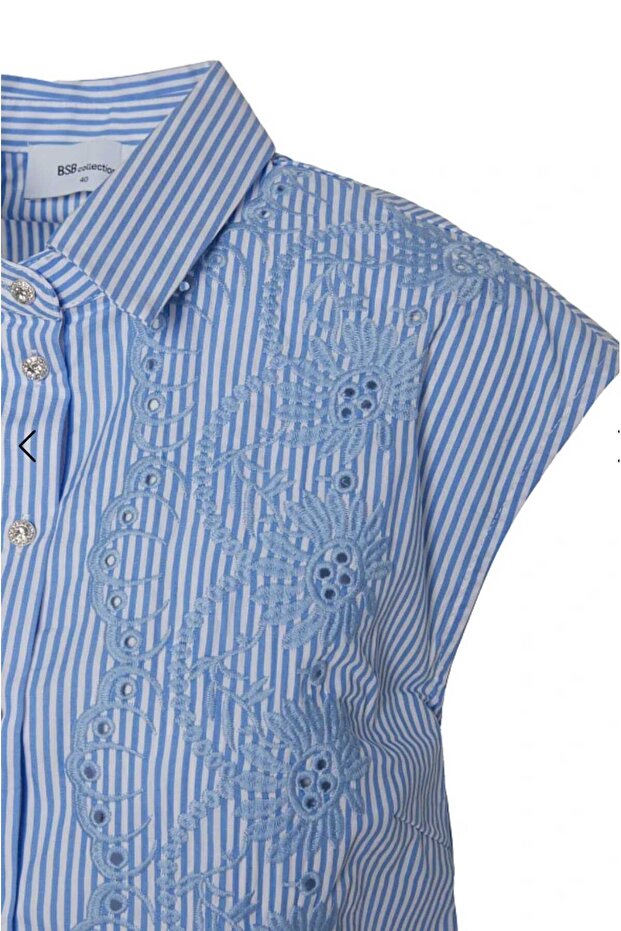 Çizgili gömlek nakışlı - 4