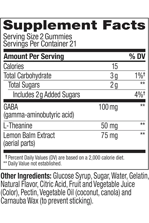 Goodbye Stress GABA, L-Theanine, Lemon Balm 42 Gummies - 8
