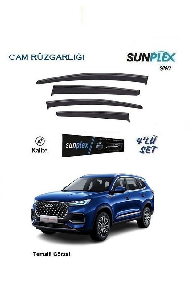 Chery Tiggo 8 Pro Max (2024) Cam Rüzgarlığı 4'lü Set - 3