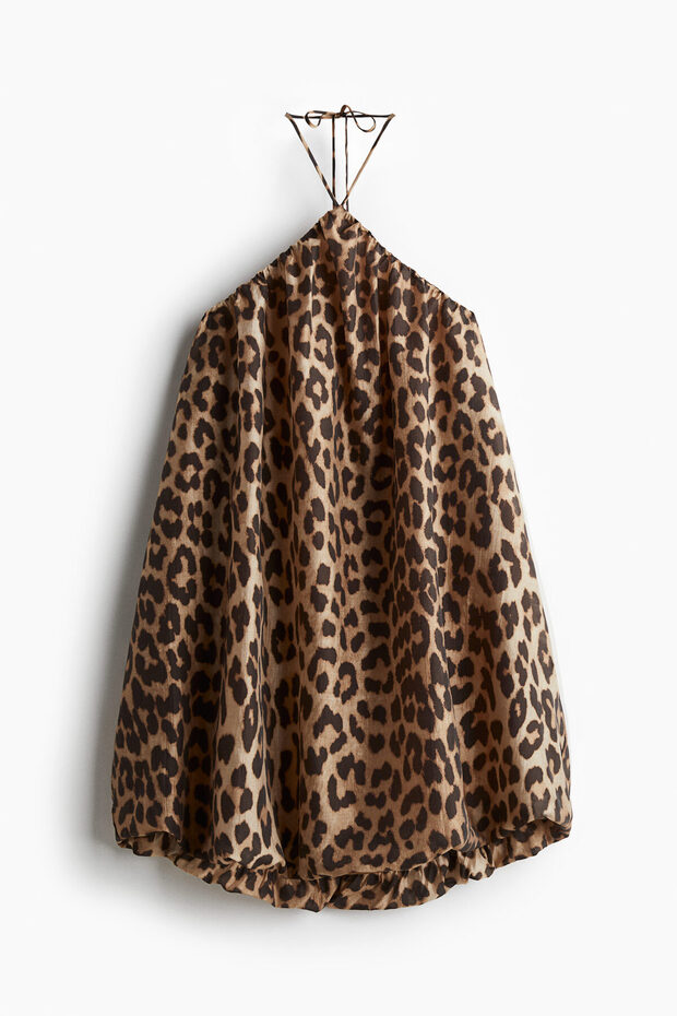 Halter Yaka Balon Elbise - 2