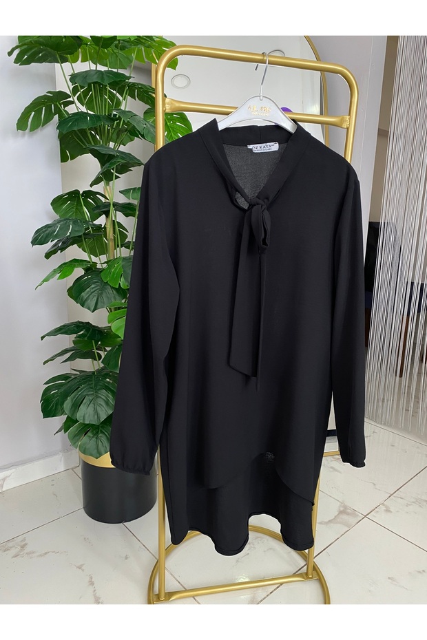 Siyah şifon tunik - 2