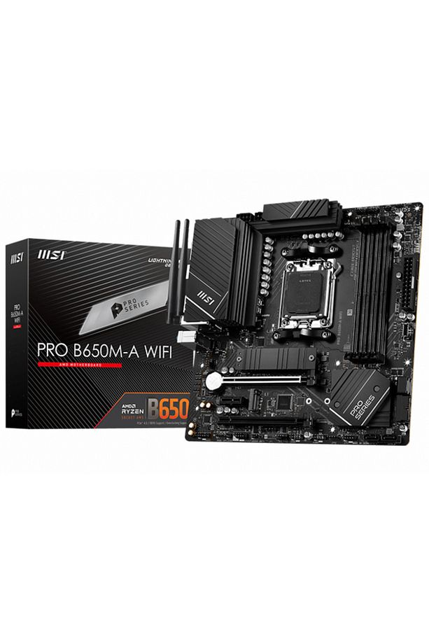 Pro B650m-a Wıfı Amd B650 Soket Am5 Ddr5 6400(OC)mhz Matx Gaming (OYUNCU) Anakart - 1