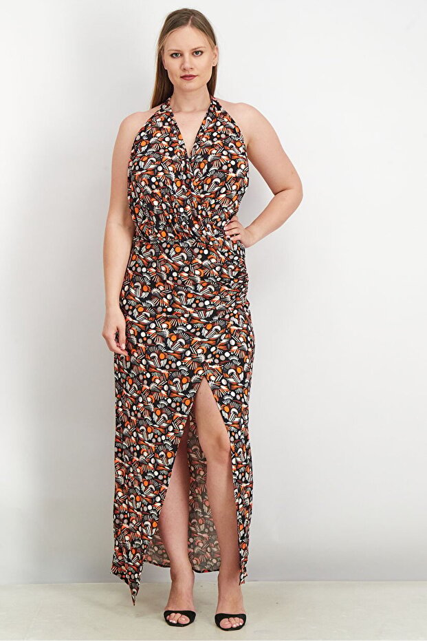 Women Daria Slit Midi Dress, Multicolor