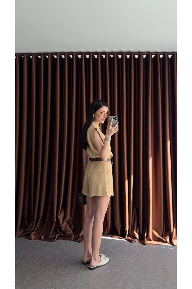 Nude Şort Tulum - 2