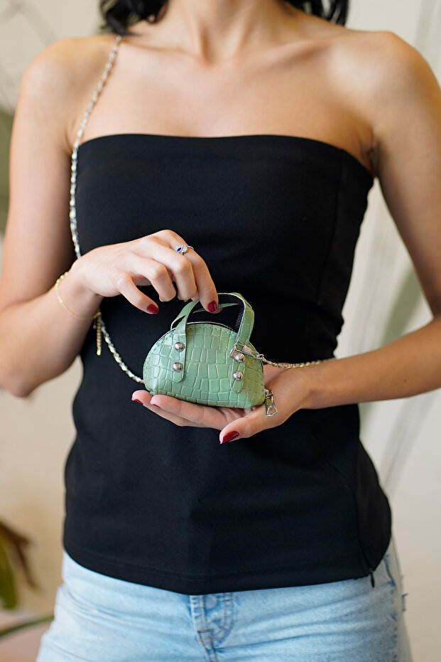 Taşlı Mini Çapraz Çanta - 4