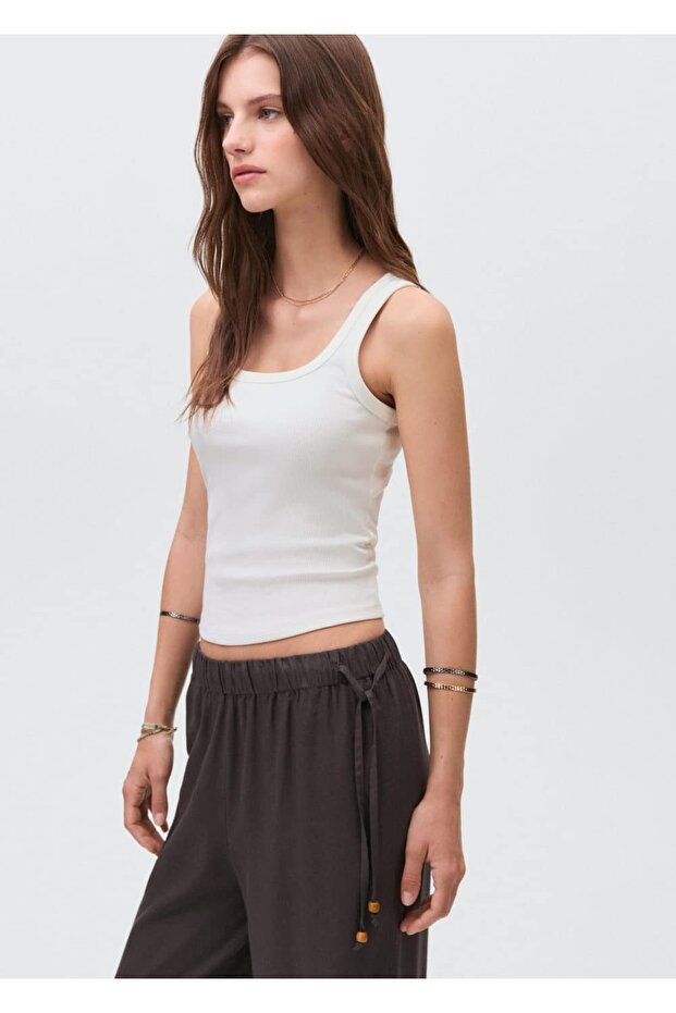 Uzun Keten Pantolon - 6