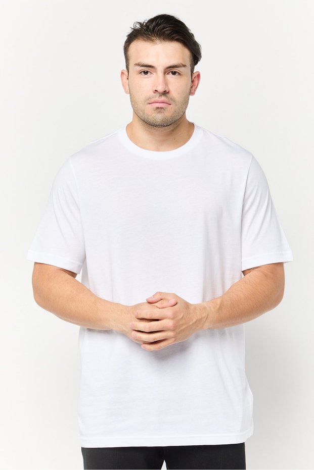 Men Sportswear Fit Short Sleeves Outdoor T-Shirt, White
