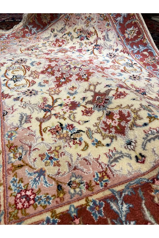 El Dokuma İran Tebriz Halısıdır İpek Yün Karışımı Ebat 180x124 - 4