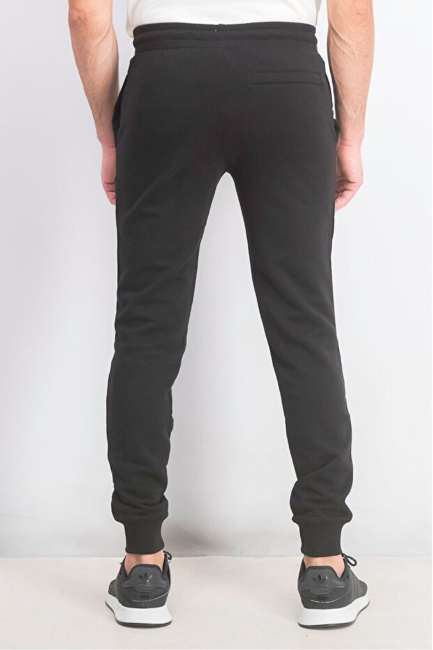 بنطال رياضي رجالي للتدريب بقصّة عادية، أسود - 2