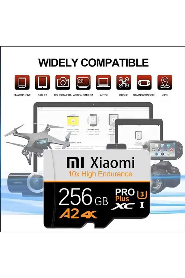 Yüksek Hızlı Hafıza Kartı 4K PRO PLUS U3 A2 XC I MSd Kart Okuyucu Adaptörü DAHİL - 2