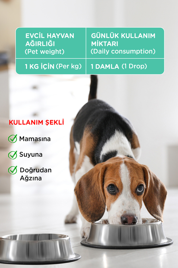 Köpekler için Bağışıklık Sistemi Güçlendirici, C Vitamini ve Lysine Vitaminleri Bağışıklığı Damla - 6