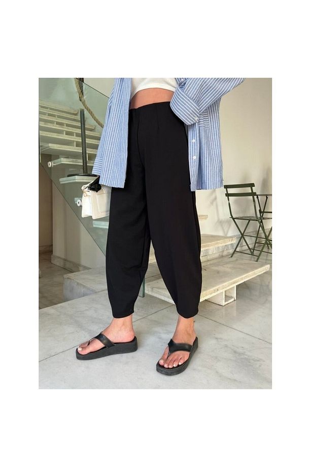 YÜKSEK BEL KREP PANTALON - 6