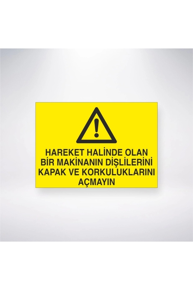 Do Not Open the Gears and Guardrails of the Moving Machine Sticker 20X28 cm