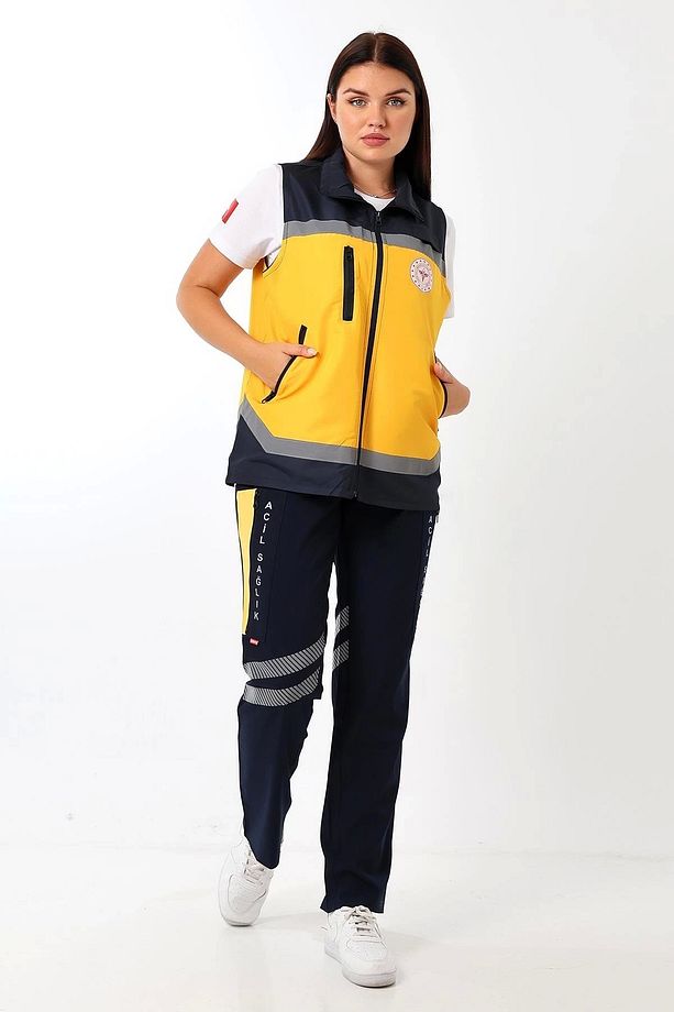 Paramedik Unisex Yazlık Yelek - Sarı - 3
