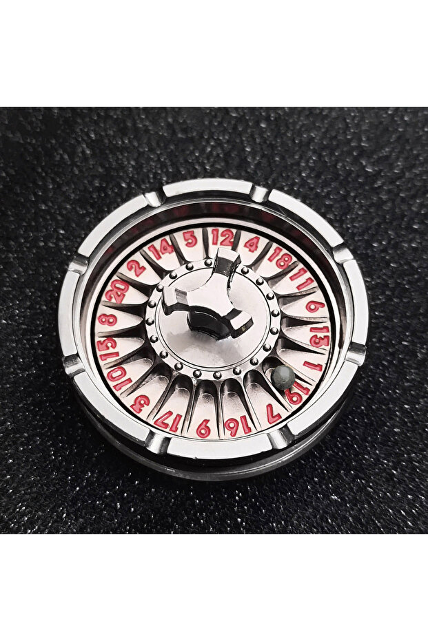 Black Spinning Dice D&D Metal Fingertip Gyro Roulette Dice for Dungeons and Dragons, Spinner Metal D