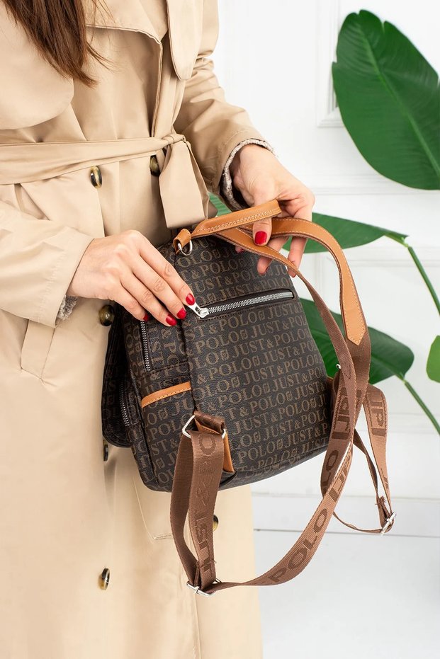 Multi-Compartment Women's Hand and Shoulder Bag with Divider Detail