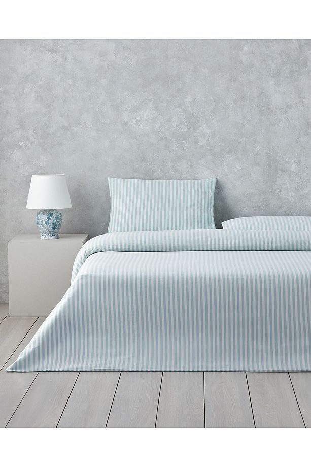 Soft Streaks İpliği Boyalı Çift Kişilik Nevresim Takımı 200x220 cm Yeşil - 1