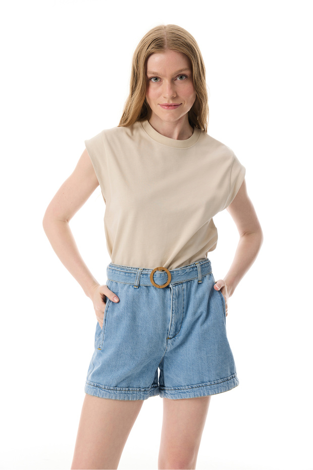 REGULAR FIT MİNİ JEAN ŞORT - 7