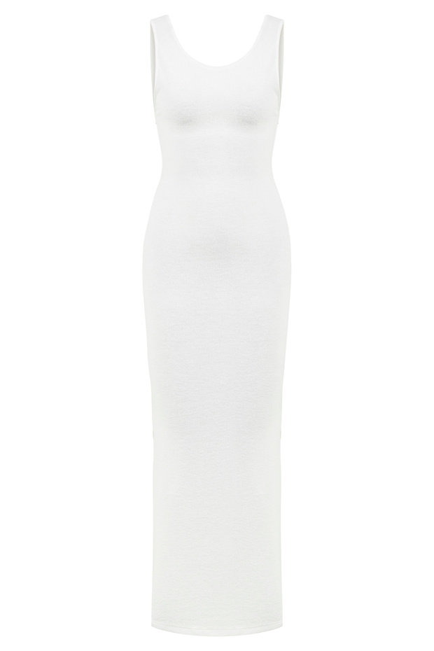 Aditya Terrycloth Elbise - Ekru - 2