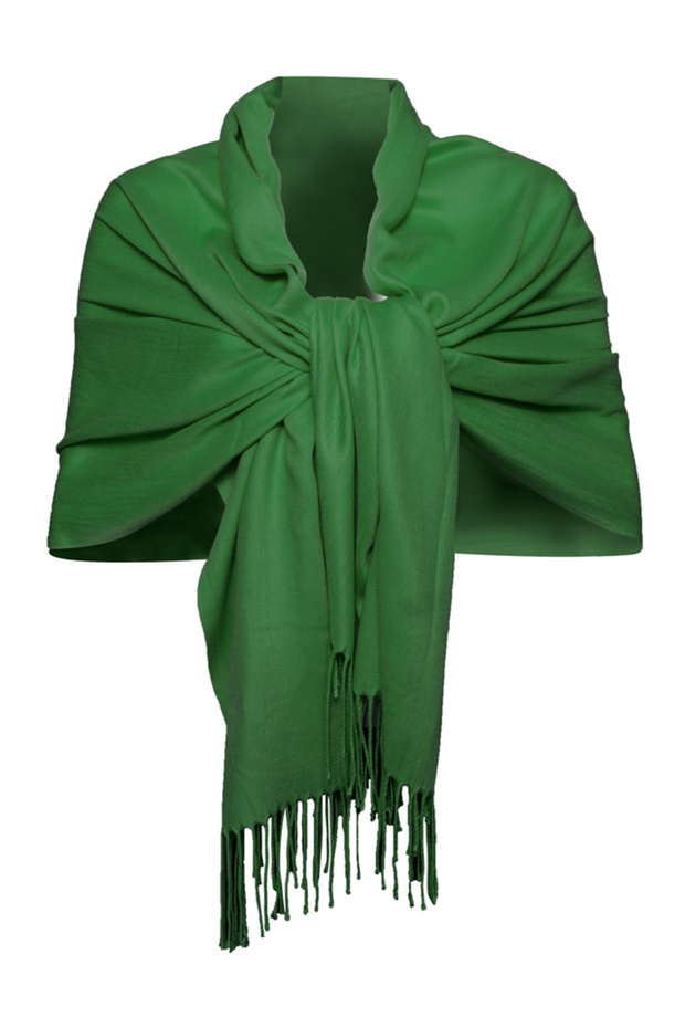 Esarfa tip sal din casmir, verde - 1