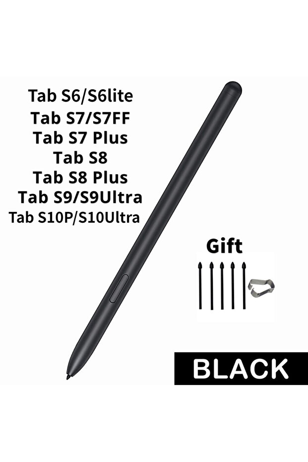 قلم S Pen أسود للأجهزة اللوحية S8، S7 FE، S6 Lite، S7+، S8+، S9، S9FE، S10plus، S10U، قلم لمس للأجهزة اللوحية ...