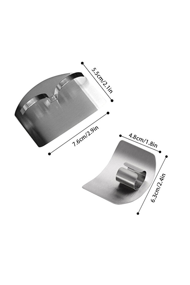 2PCS silver Stainless steel finger protector Cutting meat and vegetables finger safety fingerboard m