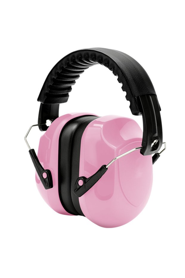 Pink Color Adjustable Anti-Noise Head Earmuffs SNR-34dB Ear Protector Ear Muff For Work Study Shoot