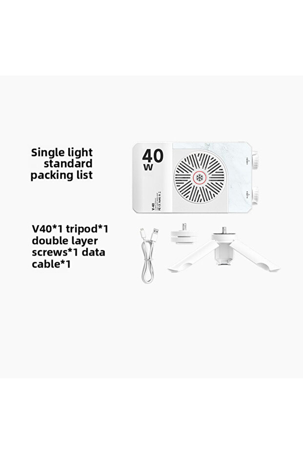 مصباح فيديو LED محمول U40 RGB Fill light بقدرة 40 وات مع تحكم في درجة الحرارة، صغير الحجم، بحجم الجيب