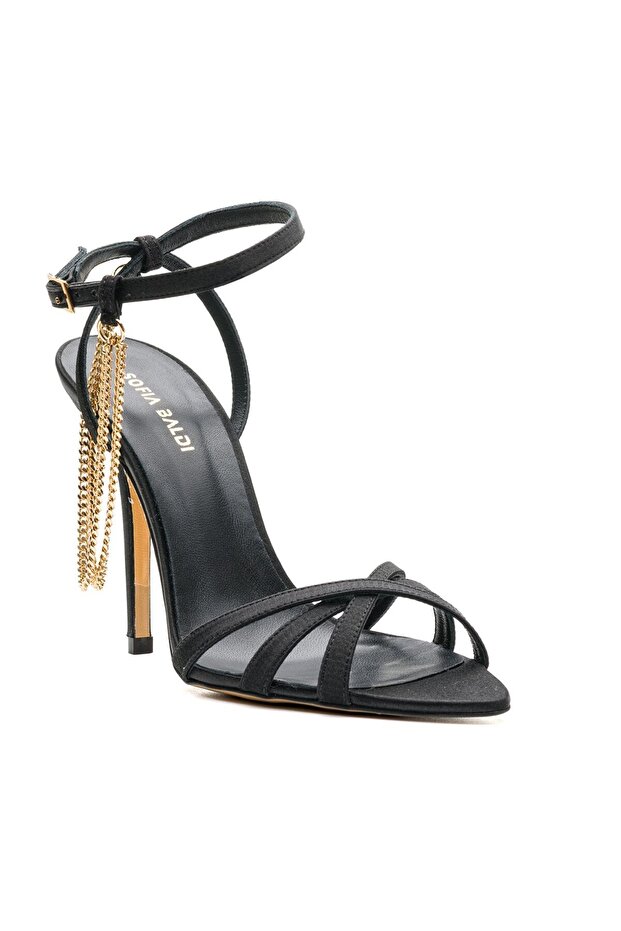 FRAG SİYAH TEKSTİL Kadın TOPUKLU SANDALET - 2