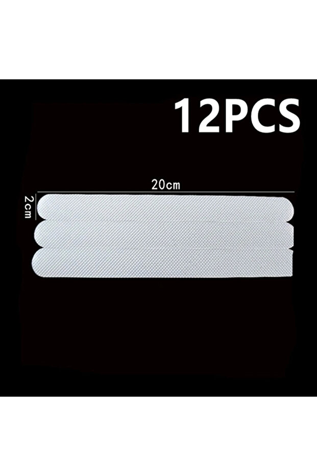 Bar-type 12PCS Transparent Anti-slip Shower Stickers Non-Slip Tape Strips Safety Shower Treads Stick