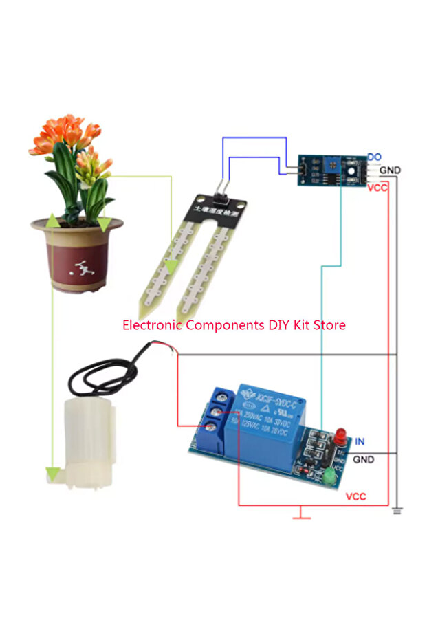 لمضخة مياه الري الأوتوماتيكية R3 وحدة الري الأوتوماتيكية مجموعة أدوات DIY كشف رطوبة التربة ... - 4