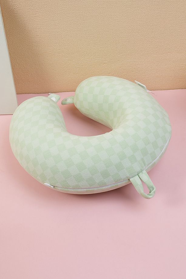 Mozaik Şekillli Memory Foam U Tipi Yastık Yeşil - 5