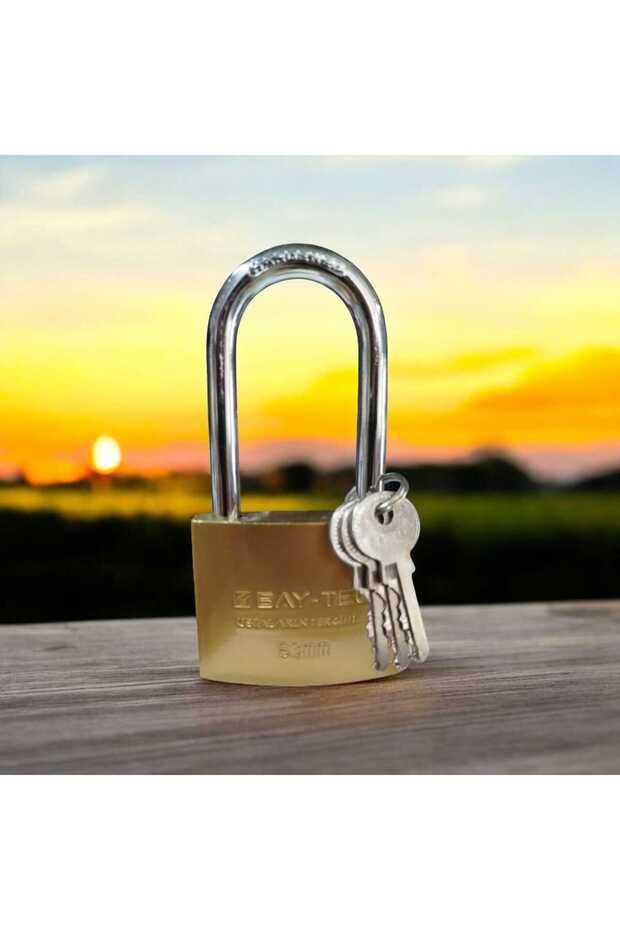 Padlock Stainless Steel Lock Long 63mm with 3 Keys