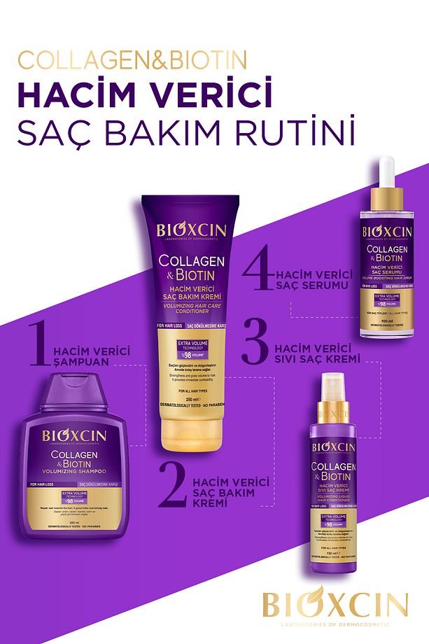 Collagen & Biotin Ekstra Hacim Şampuanı 3 x 300 ml 3 Al 2 Öde - 2 Adet - 6