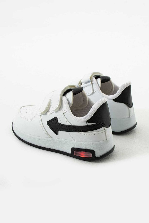 Unisex Çocuk ışıklı Lastikli Ve Cırtlı Rahat Sneaker Spor Ayakkabı - 3