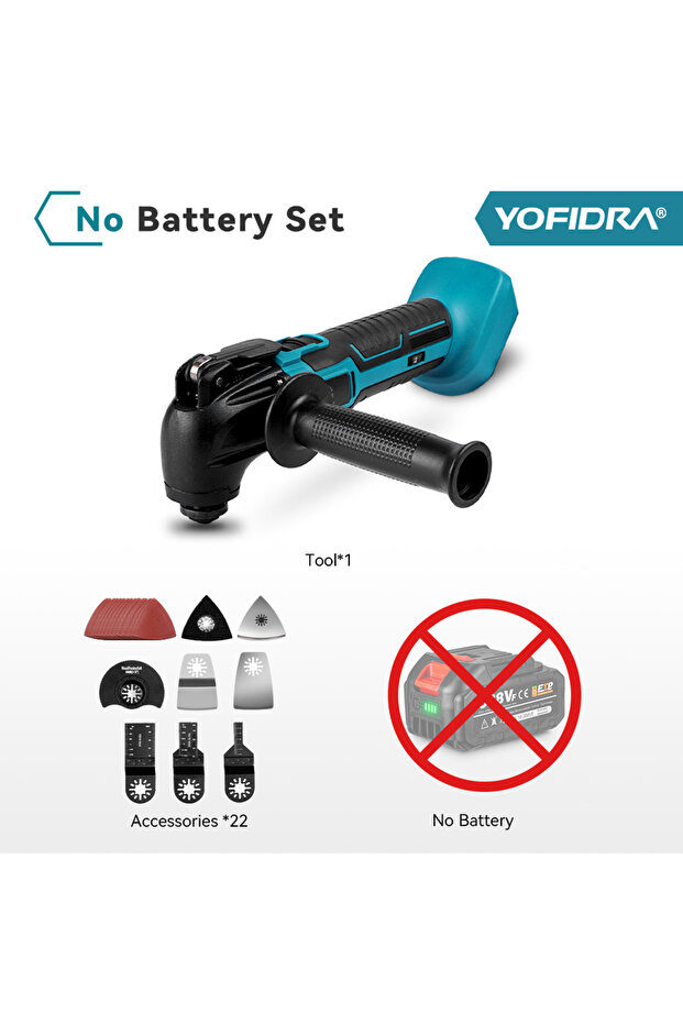 بدون بطارية YOFIDRA 600 واط أداة متعددة الوظائف متذبذبة 20000PM منشار كهربائي وماكينة قص وتشكيل