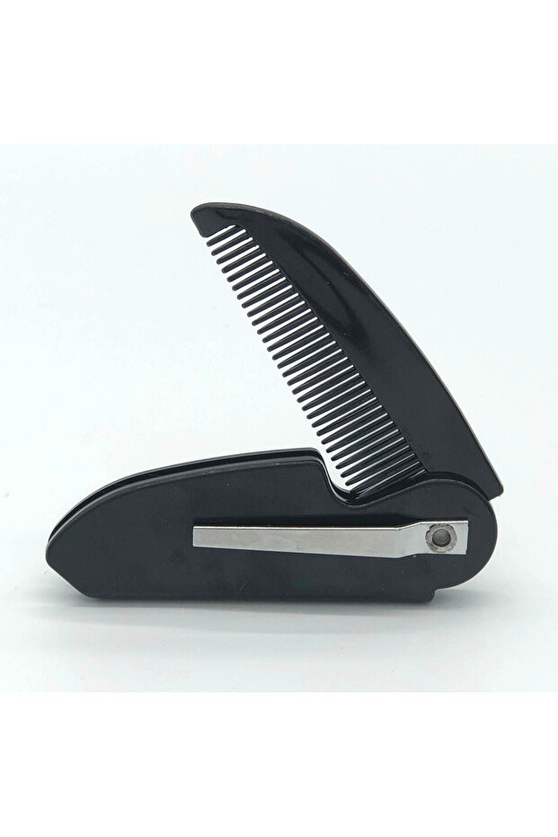 black Portable Folding Beard Comb Mustache Comb Small Pocket Men Moustache Combs Grooming Hair Detan