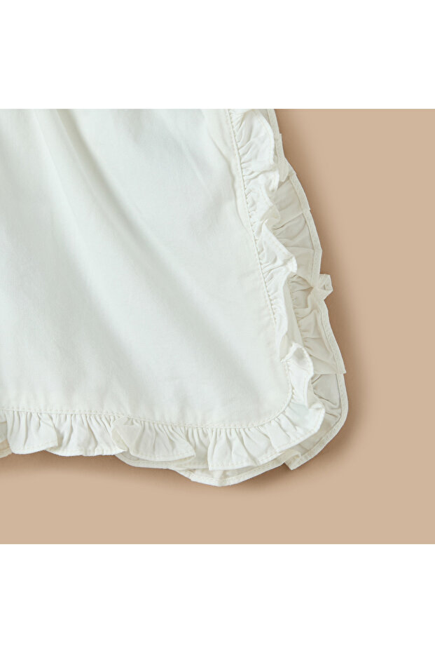 شورت سادة بحزام خصر مطاطي - 3