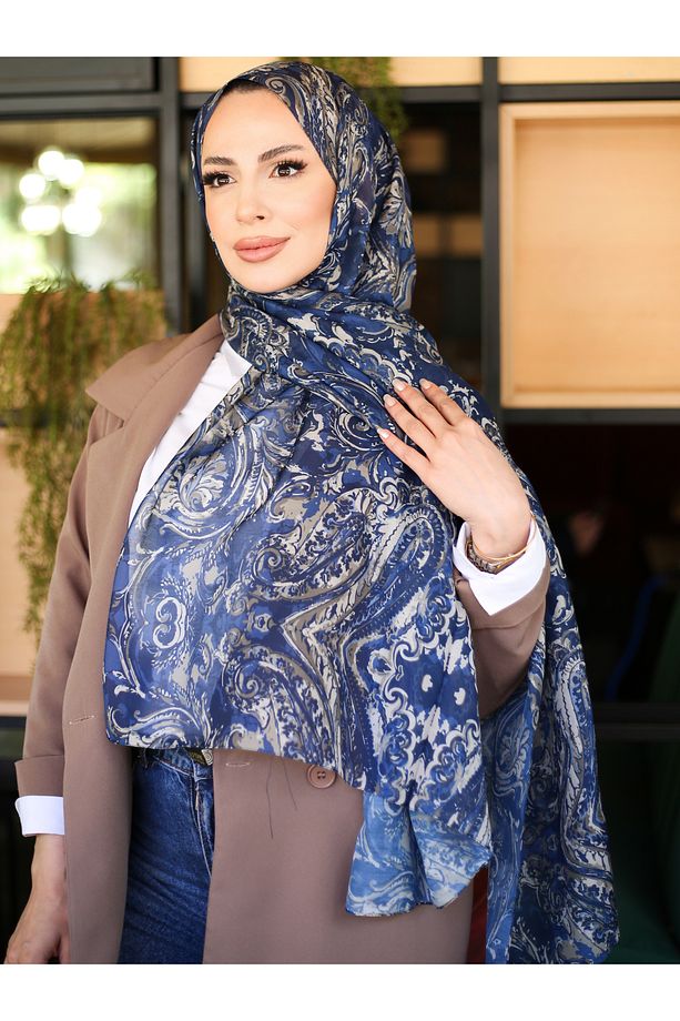 Flora Desen Hint Pamuk Şal - 4